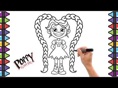 Drawing Lily Lovebraids from Poppy Playtime 5 | Poppy Playtime 5 Coloring Pages | NCS Music