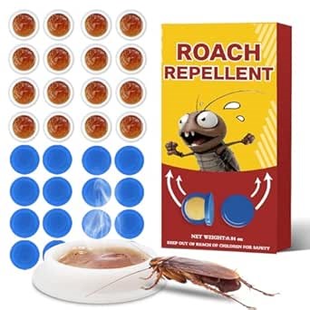 Professional Strength Cockroach Gel Bait, 32 Pack Effective Roach Killer Consume Bait for Heavy Infestations, Pet Safe Formula for Control in Cracks Crevices Walls