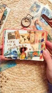 🚅​ Travel Aesthetic Journaling - Mini Journal #scrapbooking #journal #artjournal