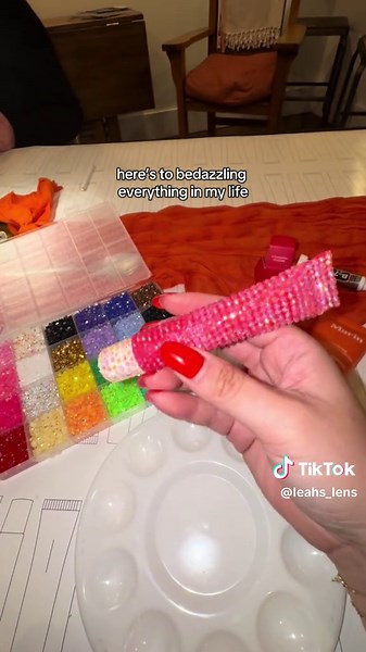 What do I bedazzle next?! ✨ @Marin Skincare #bedazzle #crafting #craftideas #crafttok