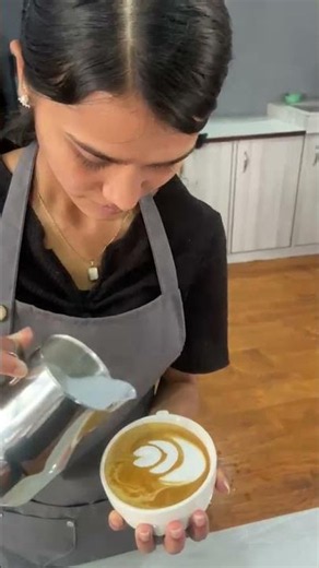 latte art practice #baristacourse #baristalife #baristatraining brewmastersbaristaacademy