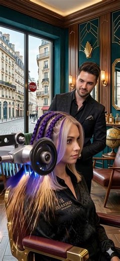 This Machine Braids Hair in SECONDS! 😱 #Shorts #aifilter #filter #funny #gaming #futuretech