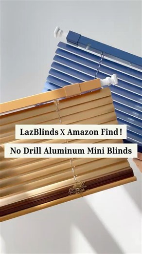 Amazon find Lazblinds! No-Drill Aluminum Blinds.