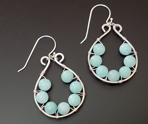 Wire Wrapped & Beaded Earrings