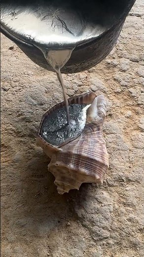 Aluminum casting art: Snail shell project #metalcasting #DIY #shorts