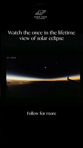 A Once-in-a-Lifetime Solar Eclipse from Above the Clouds 🌑✈️#space #solareclipse