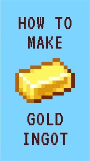 How To Make Gold Ingot in Minecraft ⛏️ Easy Smelt #minecraft #gaming #shorts #trending #goldingot