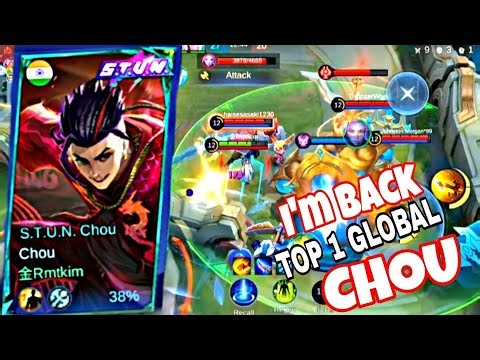 TOP GLOBAL 1 CHOU RETURNS!!🔥💥 FULL GAMEPLAY | CHOU S.T.U.N SKIN ~ Mobile Legends