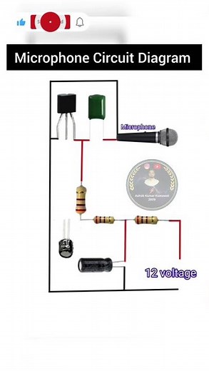 Microphone Circuit Diagram #electrical #electronic