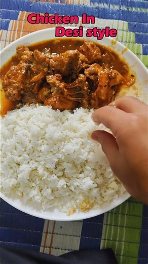 Chicken in desi style🍗. Recipe in description.#minivlog #foodvlog #food #chickenrecipe #chickencurry