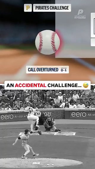 Well... this is a new one! 🫨 Bubba accidentally challenged a pitch by adjusting his cap, but he ended up winning it 🤣 🧢