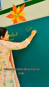 850K views · 4.4K reactions | Easy drawing of beautiful flowers for kids ️ #primaryteacher #learning #primaryschool #boarddesign #drawingtutorial #art #creative #fbreelsvideo #viralvideoシ | Primary Art & Craft by Pratima singh | Facebook