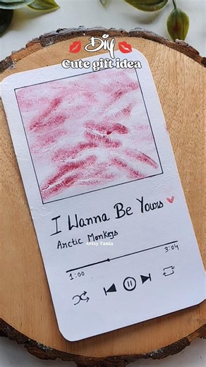 Spotify playlist card diy| Cute gift idea 💕 #art #shortsviral #diy #gift #love #kiss #spotify #yt