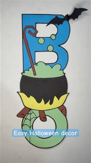 Simple Halloween decoration🩵💛💚