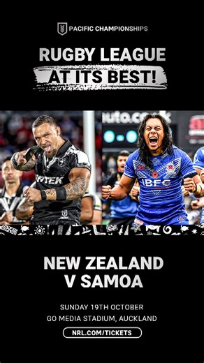 NRL on Instagram: "Pacific pride on the line. This Sunday. New Zealand v Samoa. ️ Get your tickets now. Link in bio."