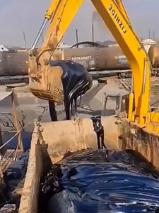 Bitumen is a thick, black, sticky substance made from petroleum. It is a mixture of heavy hydrocarbons that forms naturally in the Earth or as a by-product of refining crude oil.