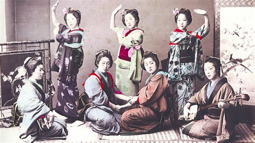 [Art Appreciation] Japanese Koto Shamisen & Half-naked Geisha in the Meiji Era