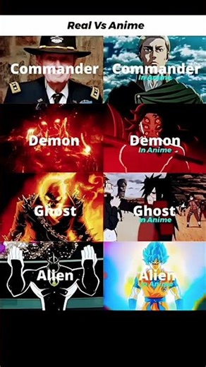 Real vs Anime | Commander, Demon, Ghost & Alien Comparison 🔥 |