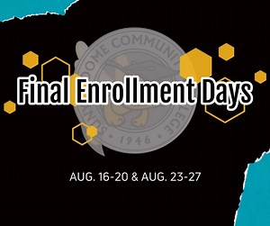 Join us for our Fall 2021 Final Enrollment Days Event! Our staff is ready to help you finalize your enrollment before classes begin on August 30! Dates: August 16th - 20th & August 23rd - 27th Click the link for more information or to sign up: https://www3.sunybroome.edu/special-topics/final-enrollment/?utm_source=socialmedia&utm_medium=socialmedia&utm_campaign=Final-Enrollment-Fall-2021 | SUNY Broome Community College | Facebook