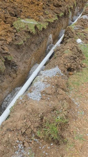 1.5K views · 16 reactions | After a late night leak fix, homeowner saw the crushed PVC and we decided it would be better to Re-pipe the septic before a deck was built on top of the existing pipe that didn't have much life left in it. 4 more ton of stone was added for extra support after this video was taken. Checkout the pipework. | Shuck's Plumbing & HVAC | Facebook