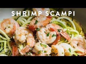 SHRIMP SCAMPI ZOODLES Easy Recipe 🍜Delish Noodle Series | HONEYSUCKLE