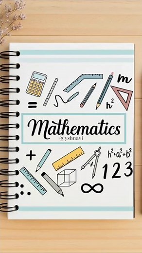 mathematics front page design💝 #maths #mathematics #shorts #frontpage #backtoschool #notebookdesign