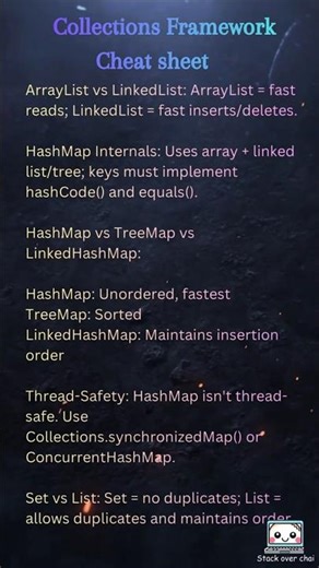 collection framework cheatsheet #shortsfeed #shorts #shortviral #coding #java #programming #short