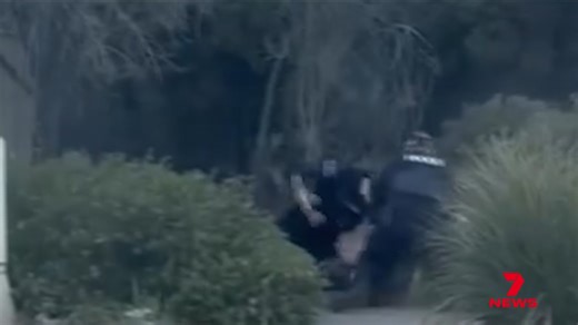 There is disturbing video of a dramatic arrest of an alleged car thief at Salisbury. Witnesses say police were heavy handed - the accused repeatedly punched by an officer. | 7NEWS Adelaide