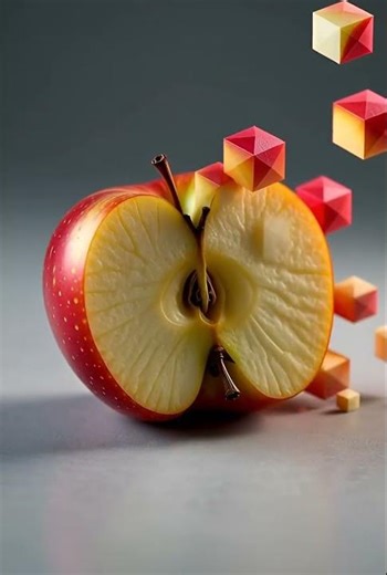 🍎 Digital Harvest: Surreal Apple Geometric Animation