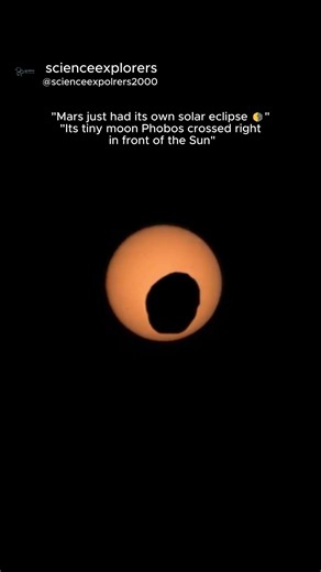 "Mars Just Had Its Own SOLAR ECLIPSE 🌗"#space #facts #nasa