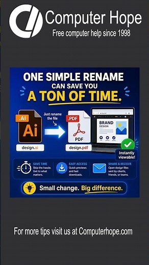 You Don’t Need Illustrator to Open .AI Files #ComputerTips #AdobeIllustrator #TechHacks #Shorts
