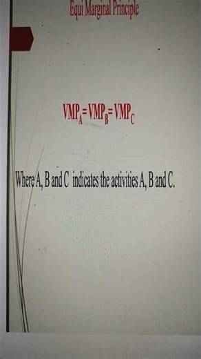 Equi Marginal Principle #youtubeshorts #shortsvideo #viral