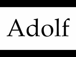 How to Pronounce Adolf
