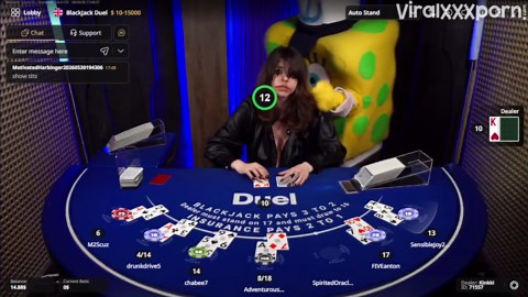 Studygreed On Duel Casino Spongbob Took Her Tits Out And Trying To Fuck