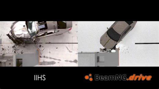 BeamNG.Drive VS 真实碰撞IIHS