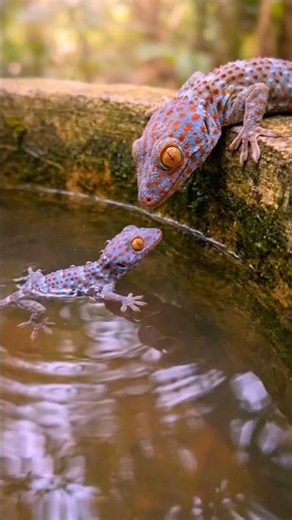 Watch! How This Tokay Helps Her Baby #shorts #lizards #geckos