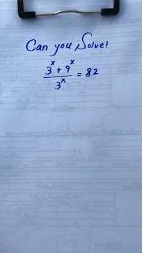 A Nice Olympiad Exponential Problem | Can You Solve This? #maths #khanx #mathematics #mathstricks