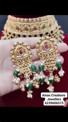 Antique bridal choker original gold jewellery first copy pp 3999/ #ainascreations #goldaccessories