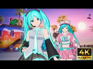 Hatsune Miku 初音ミク Duo Lobby Dance Fortnite | Im Waiting For It | Full Screen Original Version 4K 🩵🩷