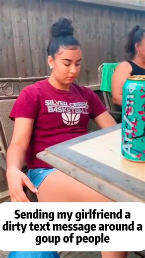 Send a hot text message to your wife in front of your family#couple #Love #husbandandwife #wife #reaction