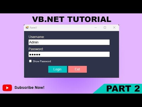 VB Net Tutorial - How to create login form, Admin and normal user with Mysql Database | Part 2