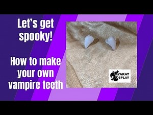 How to make vampire teeth | making teeth from moldable plastic | Sayakat Cosplay