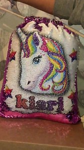 ***New in*** Unicorn Drawstring Bag - Sequin Reveal We can add any name :) Order yours here > https://bit.ly/2lbaAVQ | EndlessPrints