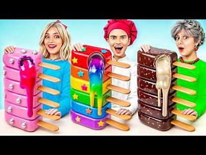 Me vs Grandma vs Chef Cooking Challenge! Kitchen Situations With Chef by YUMMY JELLY