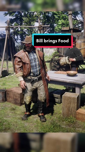 Bill Brings Food to Red Dead Redemption 2 Gameplay