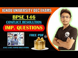 BPSE 146 | CONFLICT RESOLUTION | POLITICS | IMPORTANT QUESTIONS | IGNOU WALAY