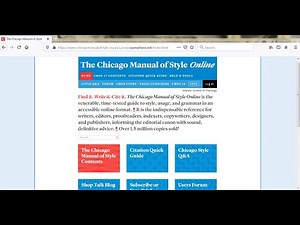 Exploring Chicago Manual of Style, Online 17th ed
