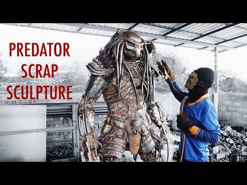 Turning Trash into an Ultimate Predator Scrap Metal Sculpture