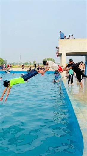 Viral videos swimming pool dive flip ￼