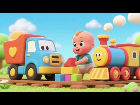 Baby Truck and Train Share the Blocks 🚛🚂🧱 | Fun Kids Song & Nursery Rhyme